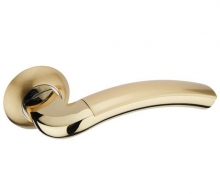 Коллекция Absolut - Дверная ручка ADDEN BAU TWIN A127-02 на круглой розетке Gold золото