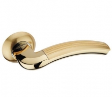 Коллекция Absolut - Дверная ручка ADDEN BAU TWIN A127-02 на круглой розетке Gold золото — V2