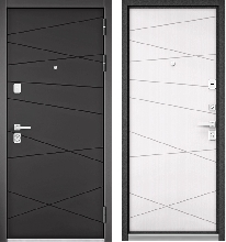 Входные двери БУЛЬДОРС - Стальная дверь Бульдорс Premium 90 РР графит софт / белый софт 9Р-130