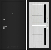 Коллекция CLASSIC шагрень черная - Входная дверь Classic шагрень черная 02 - Сандал белый