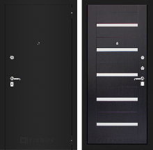 Коллекция CLASSIC шагрень черная - Входная дверь CLASSIC шагрень черная 01 - Венге