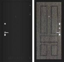 Коллекция CLASSIC шагрень черная - Входная дверь CLASSIC шагрень черная 10 - Дуб филадельфия графит
