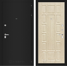 Коллекция CLASSIC шагрень черная - Входная дверь CLASSIC шагрень черная 12 - Беленый дуб