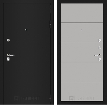 Коллекция CLASSIC шагрень черная - Входная дверь CLASSIC шагрень черная 13 - Грей софт