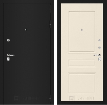 Коллекция CLASSIC шагрень черная - Входная дверь CLASSIC шагрень черная 03 - Крем софт
