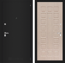 Коллекция CLASSIC шагрень черная - Входная дверь CLASSIC шагрень черная 04 - Беленый дуб