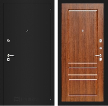 Коллекция CLASSIC шагрень черная - Входная дверь CLASSIC шагрень черная 03 - Орех бренди