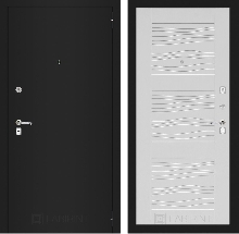 Коллекция CLASSIC шагрень черная - Входная дверь CLASSIC шагрень черная 06 - Белое дерево