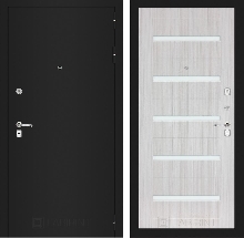 Коллекция CLASSIC шагрень черная - Входная дверь CLASSIC шагрень черная 01 - Сандал белый