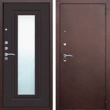 Входные двери с ЗЕРКАЛОМ - Дверь входная с зеркалом «Царское зеркало» (венге)