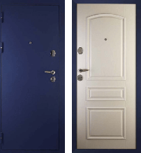 Входные двери с ЗЕРКАЛОМ - Входная металлическая дверь Сударь 3 Cisa (Синий бархат / Ясень белый)