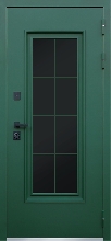 Уличные двери с терморазрывом - Стальная дверь «Олимп» с окном и английской решеткой (терморазрыв 3к)