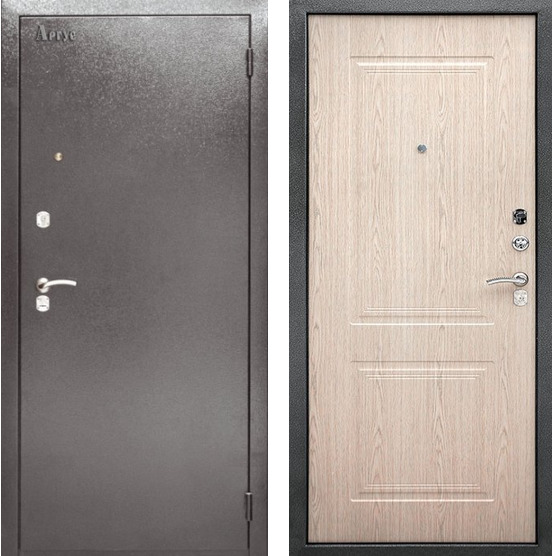 Входные двери АРГУС - Дверь Аргус ДА-15 new серебряный антик/беленый дуб