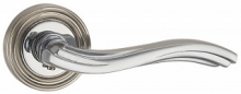 Ручки дверные на раздельном основании - Ручка раздельная VENTO ML SN/CP-3 матовый никель/хром ID товара: 33209