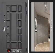 Входные двери с ЗЕРКАЛОМ - Входная дверь NEW YORK с Зеркалом Максимум - Софт Грей
