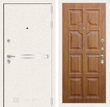 Коллекция Line WHITE - Входная дверь Лайн WHITE 17 - Золотой дуб