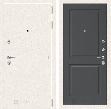 Коллекция Line WHITE - Входная дверь Лайн WHITE 11 - Графит софт