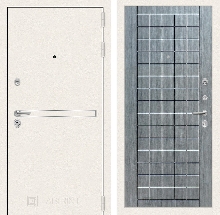 Коллекция Line WHITE - Входная дверь Лайн WHITE 09 - Лен сильвер грей