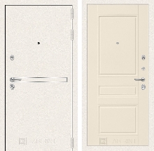 Коллекция Line WHITE - Входная дверь Лайн WHITE 03 - Крем софт
