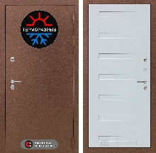 Входные двери  уличные с Терморазрывом - Входная дверь Термо Магнит 14 - Дуб кантри белый горизонтальный