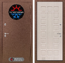 Входные двери  уличные с Терморазрывом - Входная дверь Термо Магнит 04 - Беленый дуб