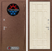 Входные двери  уличные с Терморазрывом - Входная дверь Термо Магнит 12 - Беленый дуб