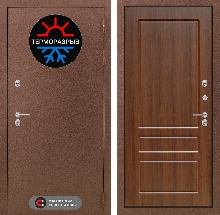 Входные двери  уличные с Терморазрывом - Входная дверь Термо Магнит 03 - Орех бренди