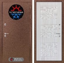 Входные двери  уличные с Терморазрывом - Входная дверь Термо Магнит 06 - Сандал белый