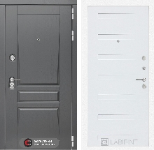 Коллекция Платинум   Коробка изнутри белая от 39900 - Входная дверь Платинум 14 - Дуб кантри белый горизонтальный