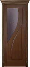 Массив ольхи - Дверь Ока модель Даяна Стекло Графит