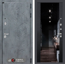 Коллекция BETON  Новинка  от 39300 - Входная дверь Бетон с тонированным зеркалом Максимум - Черный кварц