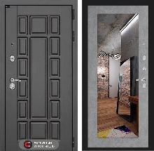 Коллекция NEW YORK от 35500 - Входная дверь Нью-Йорк с Зеркалом 18 - Бетон светлый