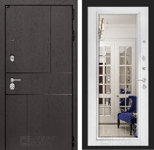 Коллекция URBAN от36500 - Входная дверь URBAN с Зеркалом Фацет - Белый софт