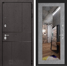 Коллекция URBAN от36500 - Входная дверь URBAN с Зеркалом 18 - Бетон светлый