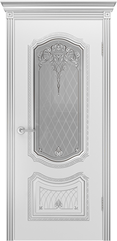 Серия Корона - Межкомнатная дверь Соло Корона В 3  Стекло